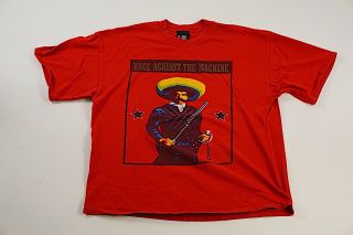 Vintage Rage Against The Machine T Shirt Size Xl 2000 Zapata Vtg Metal Nos