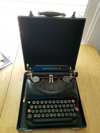 Vintage Remington Model 5 Typewriter W/ Portable Traveling Case