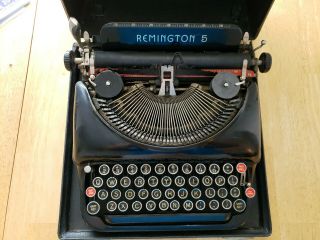 Vintage Remington Model 5 Typewriter W/ Portable Traveling Case 2