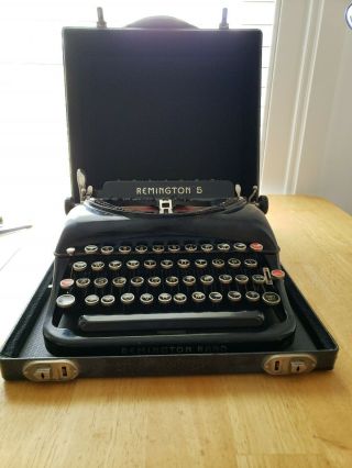 Vintage Remington Model 5 Typewriter W/ Portable Traveling Case 3