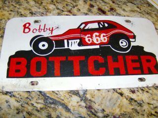Bobby Bottcher Vintage Dirt Modified License Plate 666 Racing Ocfs Nazareth