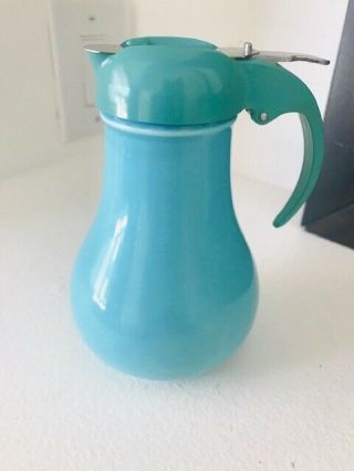 Vintage Fiesta Turquoise Syrup Dispenser