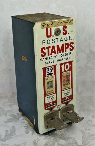 Vintage Mid Century Abt Mfg Co.  Chicago 1933 Stamp Dispenser Machine