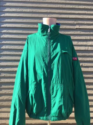 Men’s Vtg Polo Sport Ralph Lauren Green Nylon Fleece Hi Tech Jacket 90s Size Xl