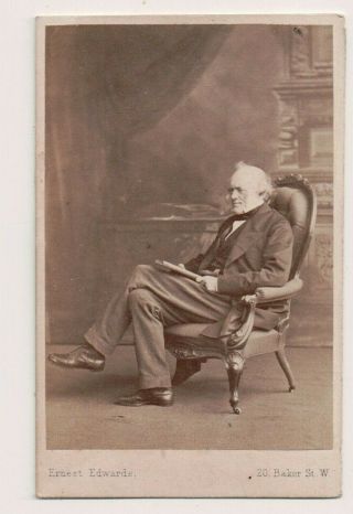 Vintage Cdv Sir Charles Lyell,  1st Baronet,  Scottish Geologist