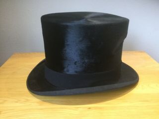 For Repair : Vintage Silk Top Hat Around U.  K Size Circa 7 1/8