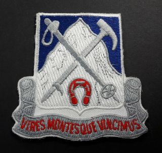 Vires Montesque Vincimus 87th Infantry Regiment 10th Mountain Div Us Army Patch