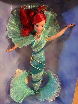 Disney The Little Mermaid Aqua Fantasy Ariel Barbie Doll Film PremierEdition 3