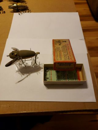 Old Vintage Heddon Crazy Crawler 2100gm Fishing Lure W/ Box Mouse Donaly Clip