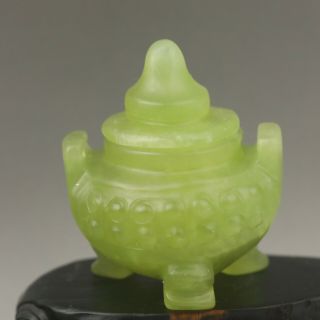 Chinese Old Natural Jade Hand - Carved Statue Jade Incense Burner