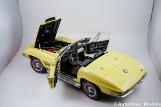 1/12 Franklin Yellow 1967 Corvette Convertable Very Rare 3
