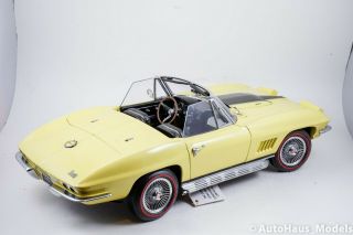 1/12 Franklin Yellow 1967 Corvette Convertable Very Rare 7