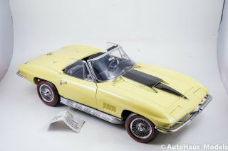 1/12 Franklin Yellow 1967 Corvette Convertable Very Rare 8