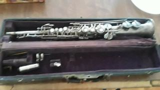 Vintage C.  G.  Conn C Soprano Saxophone All