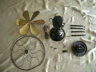 Antique Westinghouse Fan 6 Brass Blades 3 - Speed Oscillating Vintage