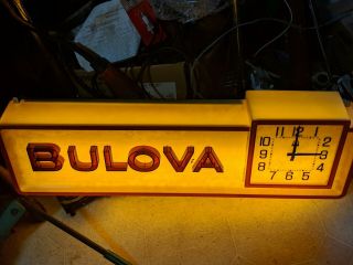 Vintage Bulova 33 " Lighted Sign 1981
