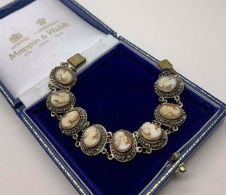 Vintage Jewellery Art Deco Shell Cameo Bracelet (gm)