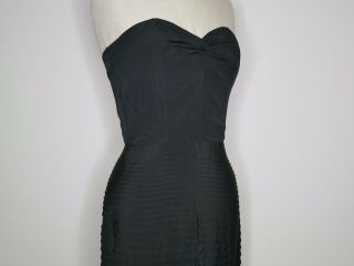 vtg 40s 50s EARLY Black Sleevless Cocktail Accordion Pleated Wiggle Pin Up Dress 3