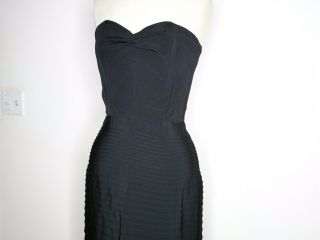 vtg 40s 50s EARLY Black Sleevless Cocktail Accordion Pleated Wiggle Pin Up Dress 5