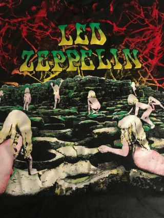 Rare Vtg 1990’s Led Zeppelin All Over Print Promo Tee Xl
