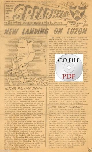 Cd File 27x 2nd Infantry Division Bulletin 1944 1945 Europe Rare Normandy Pdf