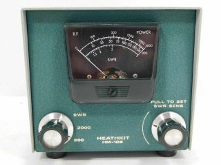 Heathkit HM - 102 Vintage SWR Power Watt Meter for Ham Radio Crinkle Paint Finish 2
