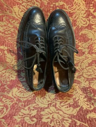 Black Leather Vintage Ralph Lauren Wingtip Oxford US Size 8 1/2B Women’s Shoes 3