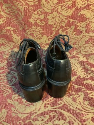 Black Leather Vintage Ralph Lauren Wingtip Oxford US Size 8 1/2B Women’s Shoes 5