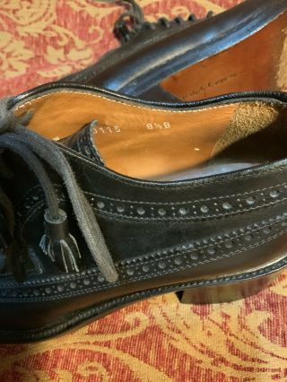 Black Leather Vintage Ralph Lauren Wingtip Oxford US Size 8 1/2B Women’s Shoes 8