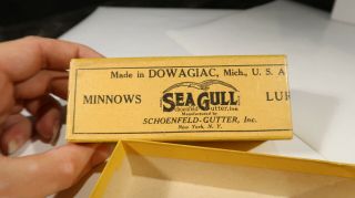 Schoenfeld Gutter BOXED Dowagiac Minnows Lure Seagull Glass Eyes 2