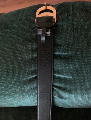 Gucci Black Leather Belt With Gold Double G buckle 2