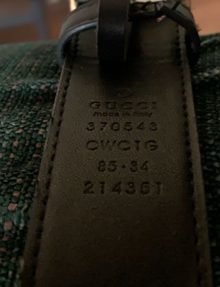 Gucci Black Leather Belt With Gold Double G buckle 3
