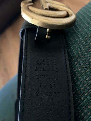 Gucci Black Leather Belt With Gold Double G buckle 4