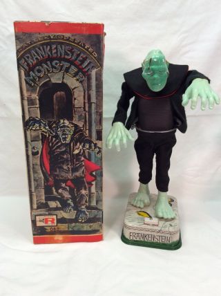 Rosko Frankenstein Monster 60s Tin Battery Operated Toy Vintage Japan W Box