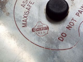 large Vintage Ashcroft Absolute pressure Gauge Hamilton Standard Steampunk 10 