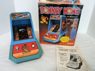 Vintage 1981 Coleco Donkey Kong Table Top Arcade Game W Box & Instructions