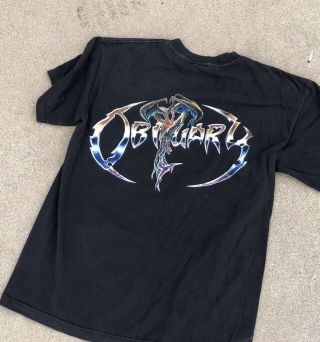 Vintage Obituary Cause Of Death Shirt Morbid Angel Autopsy Cro Mags Entombed