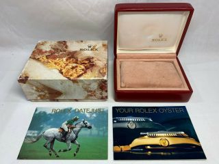 Vintage Rolex Watch Box Case Ladies 14.  00.  01 Booklet 0426224