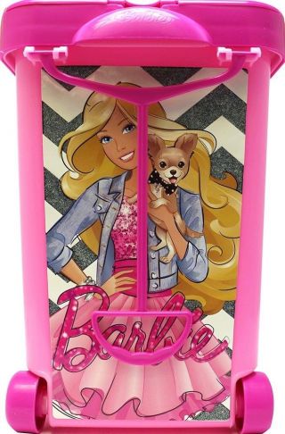 Barbie Store It All Storage Case For Dolls Accessories Pink Carry Box,  Tote Bin