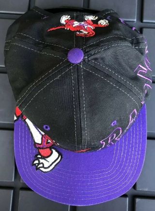 Vintage 90s Toronto Raptors NBA Starter Side Logo Black Snapback Hat Cap 4