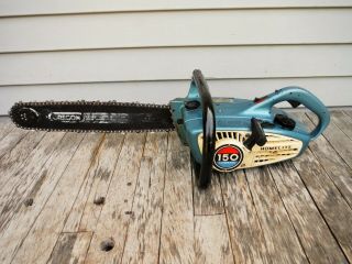 Vintage Homelite 150 Automatic Chainsaw With Case Good Spark And Compression