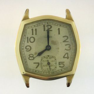 1930s Vintage Illinois “blackstone” 14k Yellow Gold - Filled Art Deco Men’s Watch