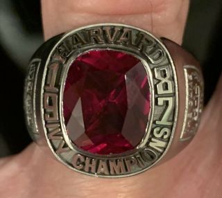 Vintage 1987 Harvard University College Football Ivy League Champions Ring Old