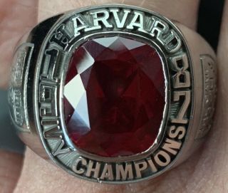 Vintage 1987 Harvard University College Football Ivy League Champions Ring Old 2