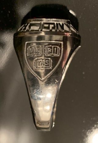 Vintage 1987 Harvard University College Football Ivy League Champions Ring Old 4
