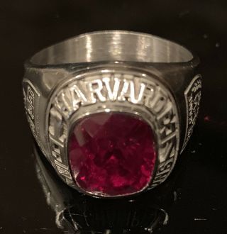 Vintage 1987 Harvard University College Football Ivy League Champions Ring Old 6