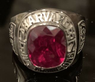 Vintage 1987 Harvard University College Football Ivy League Champions Ring Old 7