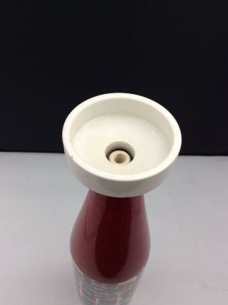 Vintage Mid Century Modern Raymor Italy Ceramic Pottery Bottle Vase 13.  5”H 3