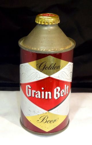 Grain Belt 3.  2 Vintage Cone Top Beer Can 1,