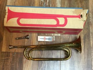 Vintage (1960s) Brass Bugle By American Craftsmen - Made In U.  S.  A.